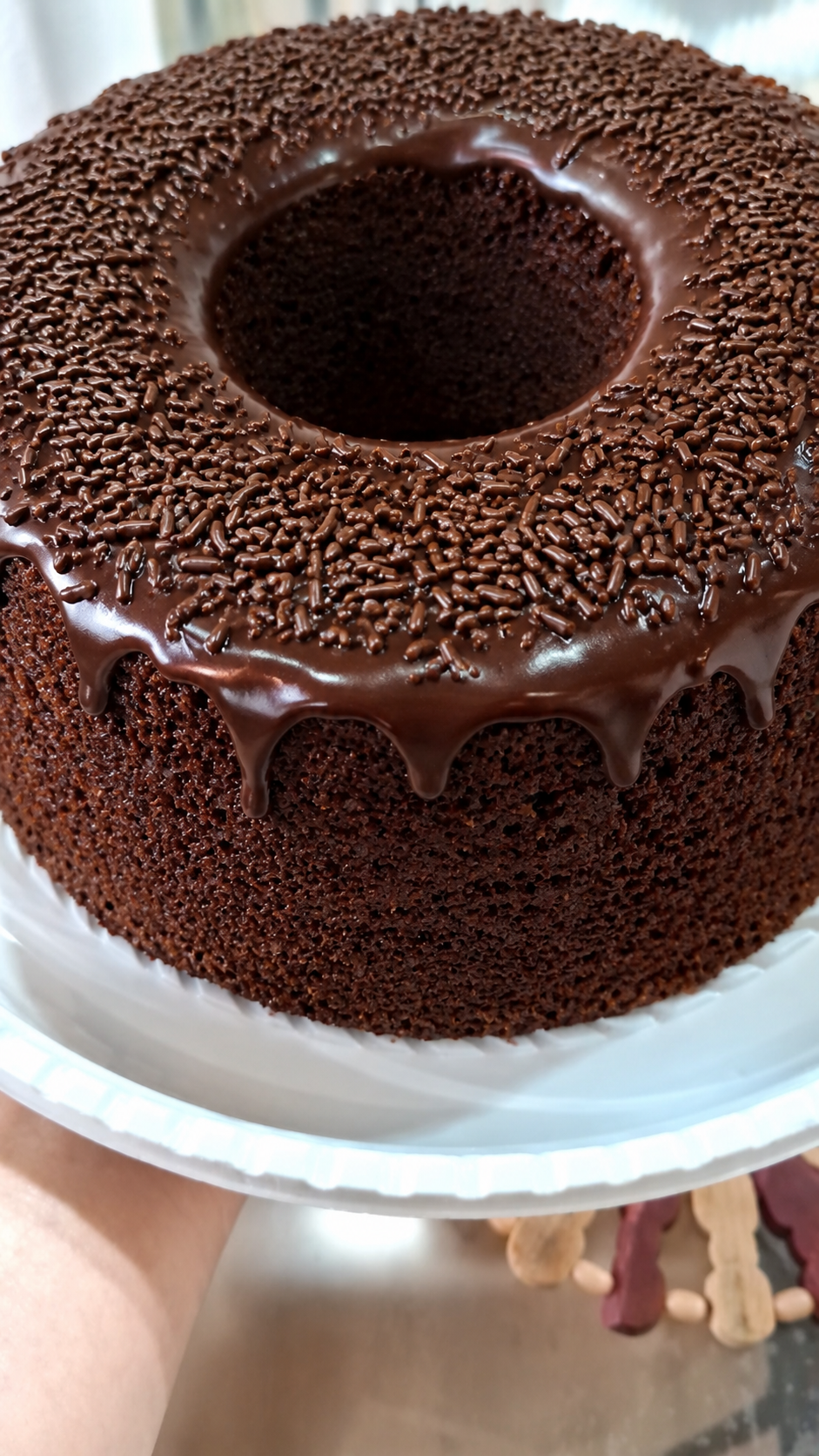 Bolo Vulcão Artesanal de Chocolate com Brigadeiro - Médio